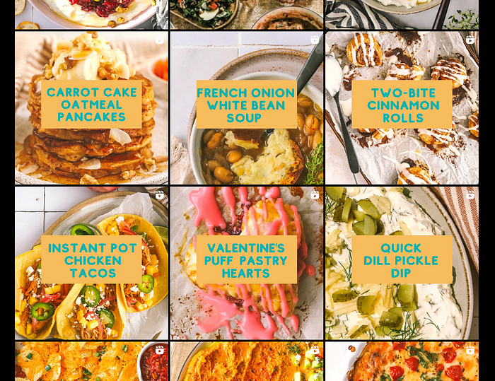 image of different recipes