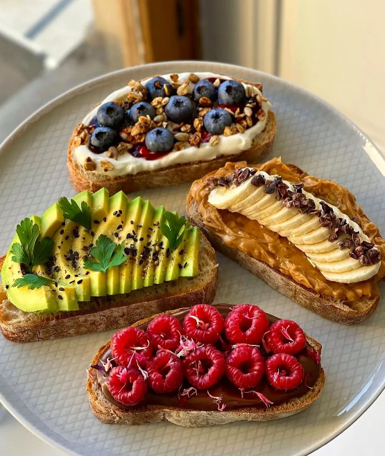 a selection of different types of toast